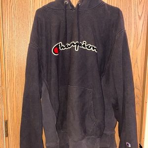 Lightly used black Champion hoodie